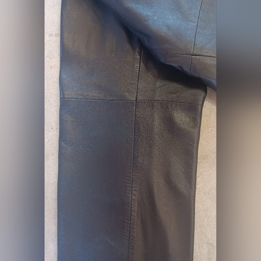 The Softest Black Leather Cigarette Pants - Picture 6 of 8